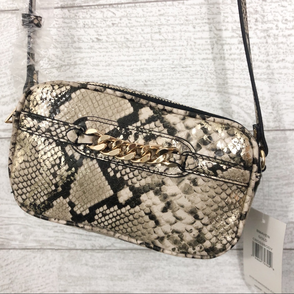 Steve Madden Cross body snake print purse